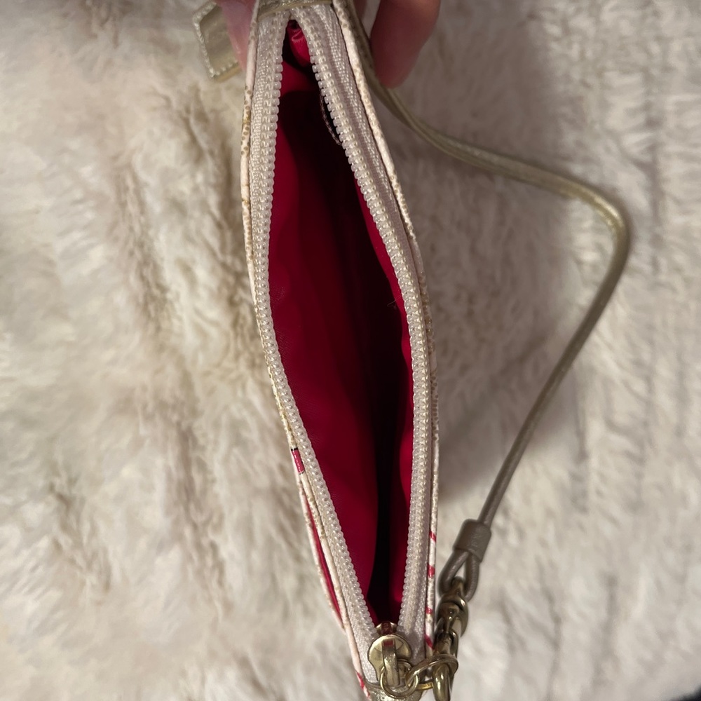 Coach pink and white leather wristlet - Picture 6 of 6